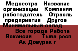 Медсестра › Название организации ­ Компания-работодатель › Отрасль предприятия ­ Другое › Минимальный оклад ­ 15 000 - Все города Работа » Вакансии   . Тыва респ.,Ак-Довурак г.